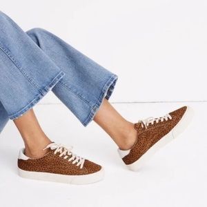 Madewell Spotted Dot Calf Hair Sidewalk Sneakers